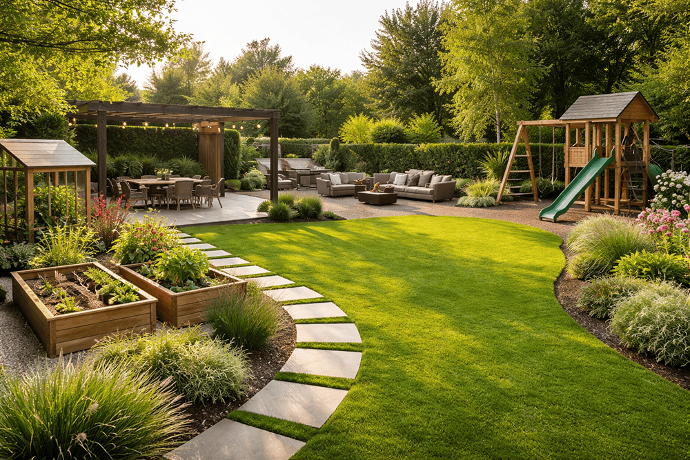 Cómo dividir tu jardín en zonas funcionales (descanso, ocio, plantas)