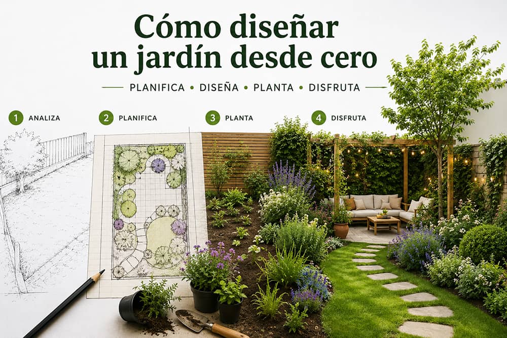 Cómo diseñar un jardín desde cero | Guía completa paso a paso